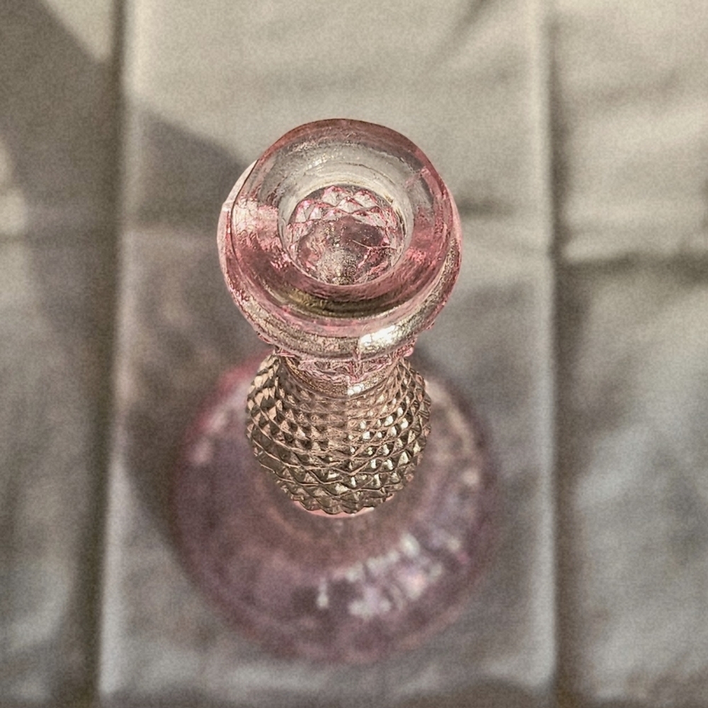 ANTHROPOLOGIE Pink Glass Candleholder - Picture 3 of 3